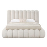 ΚΡΕΒΑΤΙ ΔΙΠΛΟ ΜΕ ΑΠΟΘ.ΧΩΡΟ BUBBLE SM727.03 ΜΠΕΖ CHENILLE ΥΦΑΣΜΑ--ΣΤΡΩΜΑ 160x200εκ - Image 4
