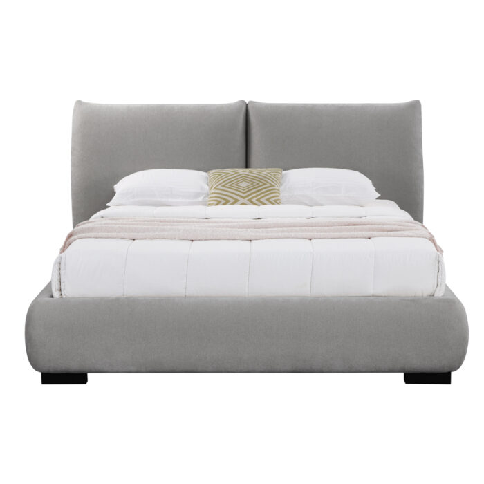 ΚΡΕΒΑΤΙ ΔΙΠΛΟ ΜΕ ΑΠΟΘ.ΧΩΡΟ NUVIA SM728.01 ΓΚΡΙ FAUX FUR ΥΦΑΣΜΑ--ΣΤΡΩΜΑ 160x200εκ - Image 4