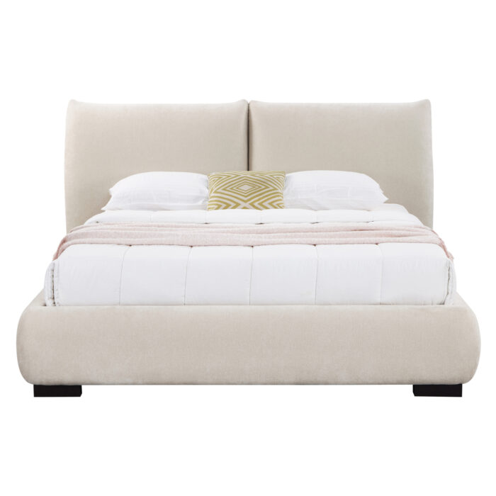ΚΡΕΒΑΤΙ ΔΙΠΛΟ ΜΕ ΑΠΟΘ.ΧΩΡΟ NUVIA SM728.03 ΜΠΕΖ FAUX FUR ΥΦΑΣΜΑ--ΣΤΡΩΜΑ 160x200εκ - Image 4