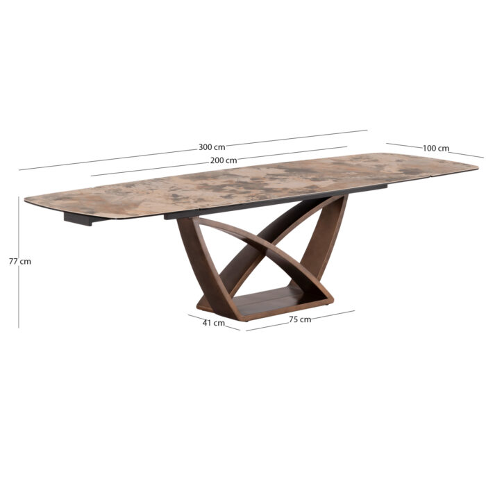 ΣΕΤ ΤΡΑΠΕΖΑΡΙΑΣ 7ΤΜΧ EMPIRE SM21229 ΚΕΡΑΜΙΚΟ TOP--ΠΟΡΤΟΚΑΛΙ ΥΦΑΣΜΑ - Image 4