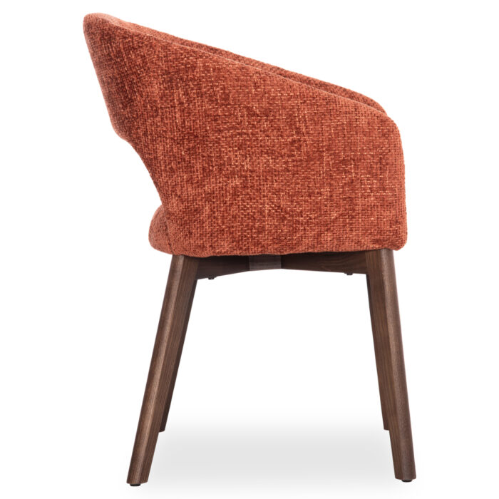 Dining Chair Empire SM18103 Orange fabric-Ashwood legs in Walnut color 55x54x78Hcm. - Image 4