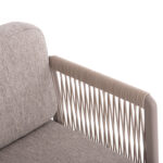 OUTDOOR LOUNGE SET 4PCS SERIES ELYSIA SM6186.02 CHAMPAGNE-COLORED ALUMINUM-ROPE-P.E.FABRIC - Image 4