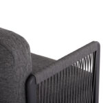 OUTDOOR CORNER LOUNGE SET 3PCS SERIES ELYSIA SM6187.01 DARK GREY ALUMINUM-ROPE-P.E.FABRIC - Image 4