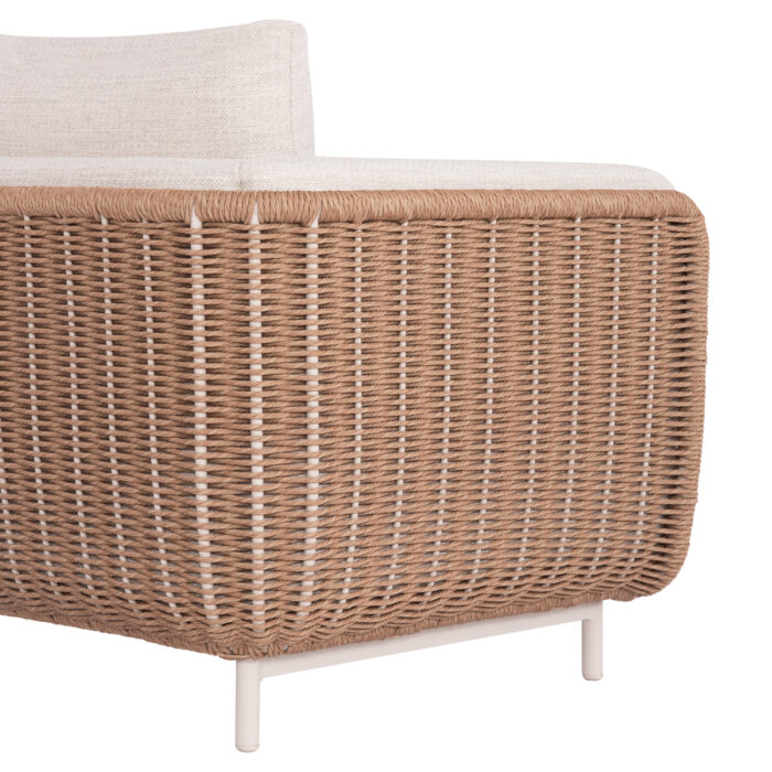 OUTDOOR LOUNGE SET 4PCS SERIES NEXUS SM6179 ALUMINUM-TWISTED RATTAN-SINTERED STONE - Image 4