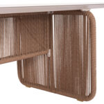 ALUMINUM DINING TABLE SERIES DESTINY SM6169 IVORY SINTERED STONE-TWSITED WICKER 240x100x73.5Hcm. - Image 4