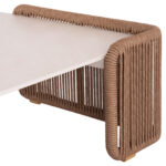 ALUMINUM COFFEE TABLE SERIES DESTINY SM6171 WICKER ROPE-SINTERED STONE TOP 88x88x39,5Hcm. - Image 4