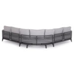 OUTDOOR LOUNGE SET 4PCS ORION CORNER SM6191.01 DARK GREY ALUMINUM & OLEFIN - Image 4