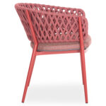 DINING CHAIR CAMELLIA SM6209.05 RED ALUMINUM-P.E. ROPE-OLEFIN CUSHION - Image 4