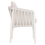 DINING ARMCHAIR KWEEN SM6210.02 CREAM WHITE ALUMINUM-BEIGE P.E.STRAP ROPE-OLEFIN FABRIC 59x60x76Hcm. - Image 4