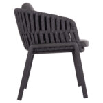 DINING ARMCHAIR EOS SM6212.01 DARK GREY ALUMINUM-STRAPS-OLEFIN FABRIC 65x62x80Hcm. - Image 4
