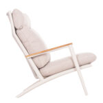 LOUNGE ARMCHAIR ZODIAC SM6213.02 CREAM WHITE ALUMINUM-ROPE-OLEFIN IN BEIGE-TEAK WOOD ARMRESTS 76x77,5x97Hcm. - Image 4