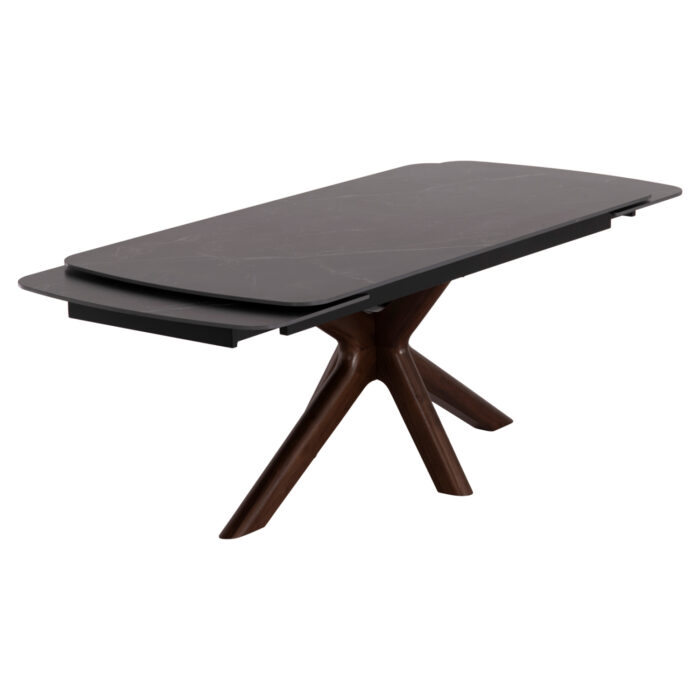 DINING TABLE HORIZON SM18091.01 CERAMIC TABLETOP-BIRCH LEGS WITH WALNUT VENEER 180x90x76Hcm. - Image 4