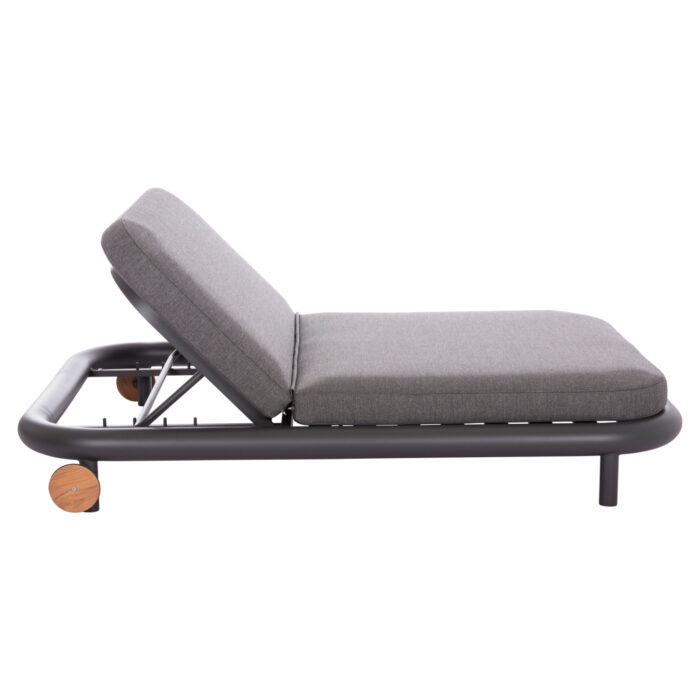 OUTDOOR DAYBED SERIES UTOPIA SM6238.01 ALUMINUM AND OLEFIN FABRIC IN DARK GREY 212x155x38Hcm. - Image 4