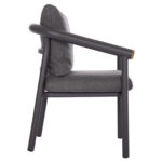 DINING CHAIR SERIES EUTOPIA SM6239.01 DARK GREY ALUMINUM & OLEFIN FABRIC 62x66x78Hcm. - Image 4