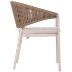 ALUMINUM DINING CHAIR STELLAR SM6320 IVORY FRAME & CUSHION-NATURAL ROPE 64,5x60x78,5Hcm - Image 4