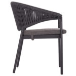 ALUMINUM DINING CHAIR STELLAR SM6320.02 ANTHRACITE FRAME & CUSHION-NATURAL ROPE 64,5x60x78,5Hcm - Image 4