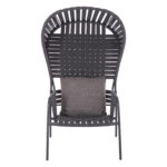 ALUMINUM ARMCHAIR STUNNER SM6323.02 ANTHRACITE FRAME-STRAP ROPE-CUSHIONS 95x106x165Hcm. - Image 4
