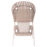 ALUMINUM ARMCHAIR STUNNER SM6323 IVORY FRAME & CUSHIONS WITH BEIGE STRAP ROPE 95x106x165Hcm. - Image 4