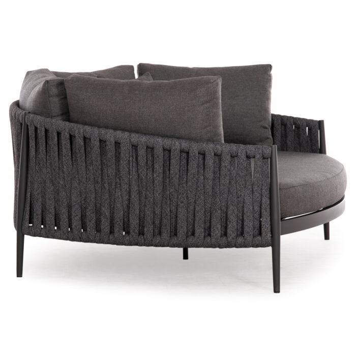 DAYBED SERIES POLARIS SM6215.01 ALUMINUM-STRAP ROPE & OLEFIN IN ANTHRACITE 164x144x84Hcm. - Image 4