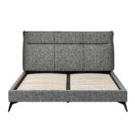 ΚΡΕΒΑΤΙ LIGNUM SM733.01 ΓΚΡΙ ΥΦΑΣΜΑ-- ΓΙΑ ΣΤΡΩΜΑ 160x200εκ - Image 4