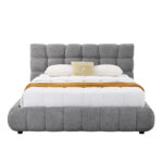 ΚΡΕΒΑΤΙ ΔΙΠΛΟ ΜΕ ΑΠΟΘ.ΧΩΡΟ BUBBLE SM725.01 ΓΚΡΙ CHENILLE ΥΦΑΣΜΑ--ΣΤΡΩΜΑ 160x200εκ - Image 4