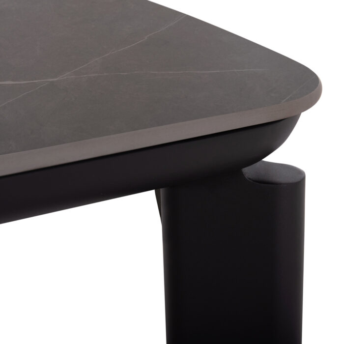 ΤΡΑΠΕΖΙ STERLIN SM6356.02 ΣΚΟΥΡΟ ΓΚΡΙ ΑΛΟΥΜΙΝΙΟ & SINTERED STONE TOP 240x100x76Y - Image 5