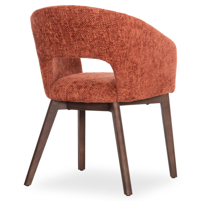 Dining Chair Empire SM18103 Orange fabric-Ashwood legs in Walnut color 55x54x78Hcm. - Image 5