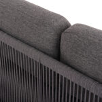 OUTDOOR LOUNGE SET 4PCS SERIES ELYSIA SM6186.01 DARK GREY ALUMINUM-ROPE-P.E.FABRIC - Image 5