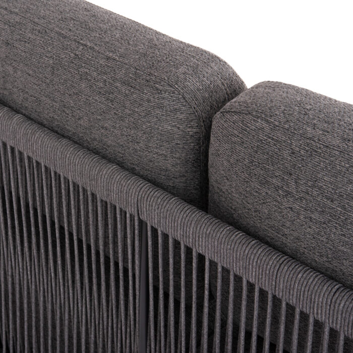 OUTDOOR LOUNGE SET 4PCS SERIES ELYSIA SM6186.01 DARK GREY ALUMINUM-ROPE-P.E.FABRIC - Image 5
