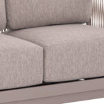 OUTDOOR LOUNGE SET 4PCS SERIES ELYSIA SM6186.02 CHAMPAGNE-COLORED ALUMINUM-ROPE-P.E.FABRIC - Image 5