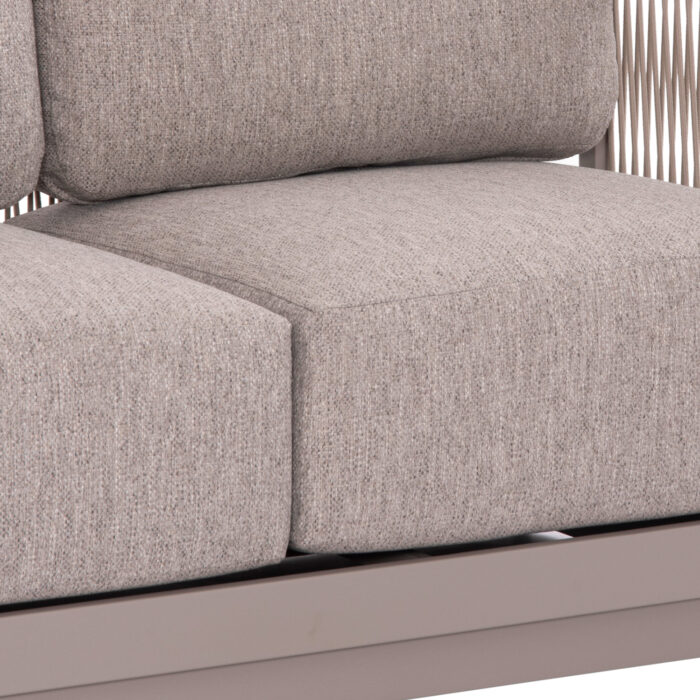 OUTDOOR LOUNGE SET 4PCS SERIES ELYSIA SM6186.02 CHAMPAGNE-COLORED ALUMINUM-ROPE-P.E.FABRIC - Image 5