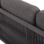 OUTDOOR CORNER LOUNGE SET 3PCS SERIES ELYSIA SM6187.01 DARK GREY ALUMINUM-ROPE-P.E.FABRIC - Image 5