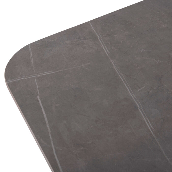 OUTDOOR DINING TABLE SERIES ETERNITY SM6175 ANTHRACITE ALUMINUM-GREY MARBLE LOOK SINTERED STONE 240x100x75H m. - Image 5