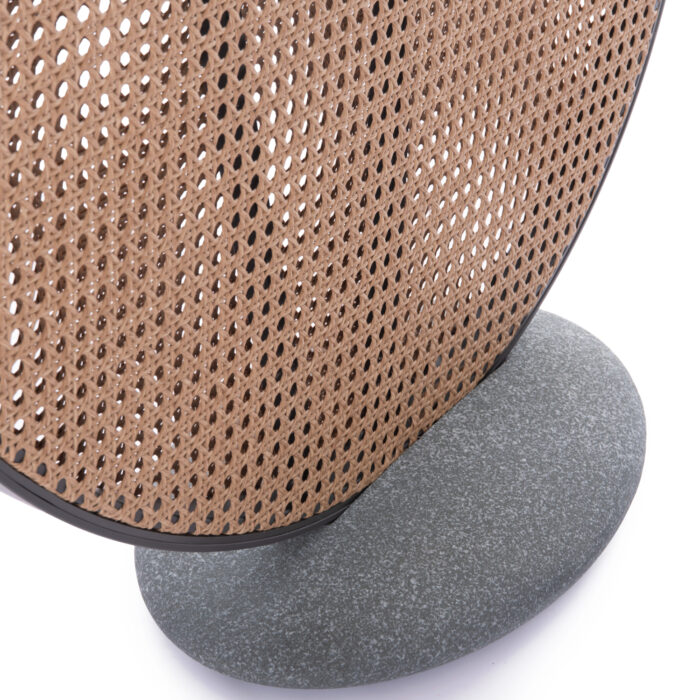 ALUMINUM SCREEN DIVIDER KOMORABI (S) SM6181 ANTHRACITE FRAME-WICKER IN BEIGE 108x33x169Hcm. - Image 5