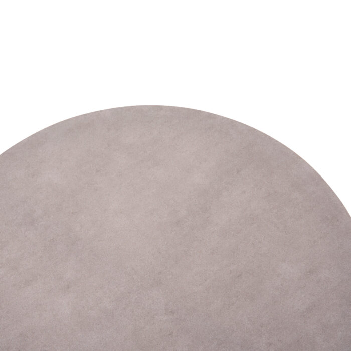 OUTDOOR COFFEE TABLE ROUND ZODIAC SM6214.02 CREAM WHITE ALUMINUM & GREY 3D PRINT GLASS TOP-Φ60x28Hcm. - Image 5