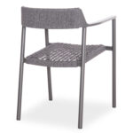 DINING CHAIR HELIA SM6200.01 DARK GREY ALUMINUM & P.E.ROPE 57x56.5x76.5Hcm. - Image 5