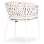 DINING CHAIR CAMELLIA SM6209.02 CREAM WHITE ALUMINUM-BEIGE P.E. ROPE & OLEFIN CUSHION - Image 5