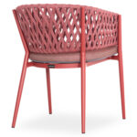 DINING CHAIR CAMELLIA SM6209.05 RED ALUMINUM-P.E. ROPE-OLEFIN CUSHION - Image 5