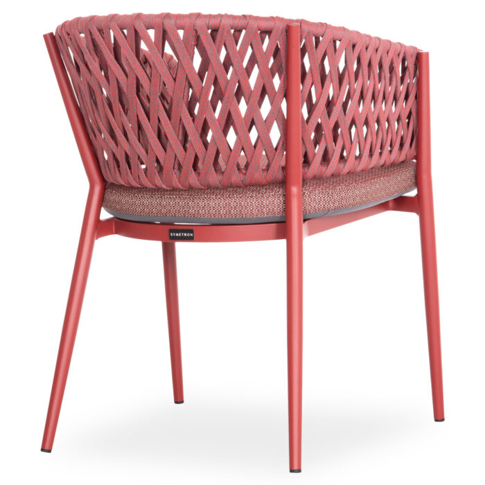 DINING CHAIR CAMELLIA SM6209.05 RED ALUMINUM-P.E. ROPE-OLEFIN CUSHION - Image 5