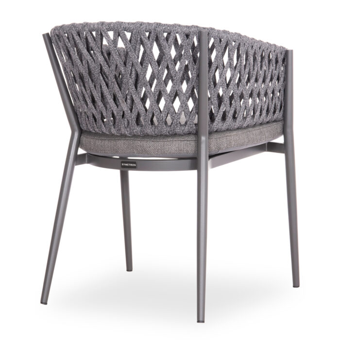 DINING CHAIR CAMELLIA SM6209.01 DARK GREY ALUMINUM-P.E. ROPE-OLEFIN CUSHION - Image 5
