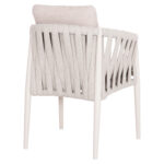 DINING ARMCHAIR KWEEN SM6210.02 CREAM WHITE ALUMINUM-BEIGE P.E.STRAP ROPE-OLEFIN FABRIC 59x60x76Hcm. - Image 5