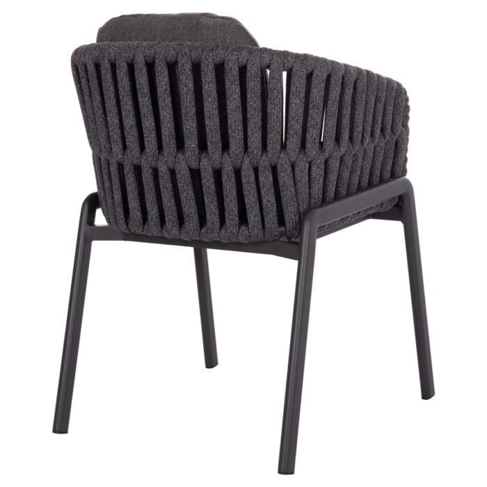 DINING ARMCHAIR EOS SM6212.01 DARK GREY ALUMINUM-STRAPS-OLEFIN FABRIC 65x62x80Hcm. - Image 5