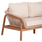 OUTDOOR LOUNGE SET 4PCS SERIES OASIS SM6224 ACACIA WOOD-ALUMINUM & ROPE IN BEIGE - Image 5