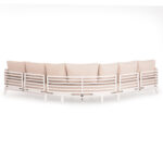 OUTDOOR LOUNGE SET 4PCS ORION CORNER SM6191.02 WHITE ALUMINUM & BEIGE OLEFIN - Image 5
