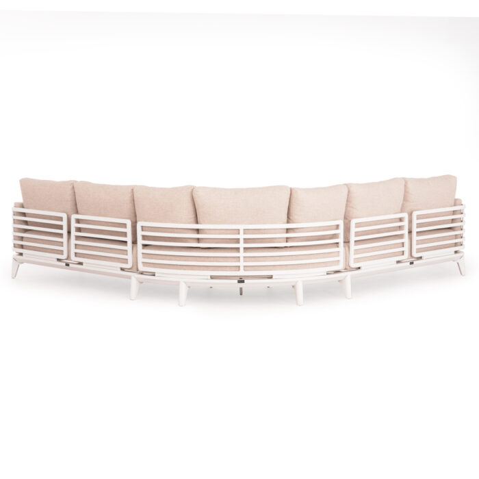 OUTDOOR LOUNGE SET 4PCS ORION CORNER SM6191.02 WHITE ALUMINUM & BEIGE OLEFIN - Image 5