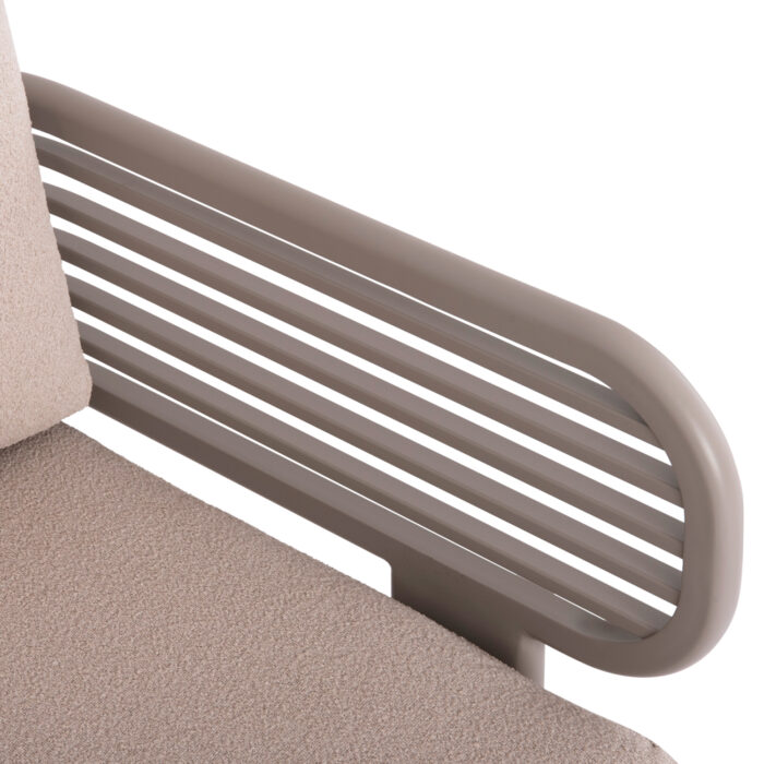 OUTDOOR LOUNGE SET 4PCS AURA SM6193.04 CHAMPAGNE COLORED ALUMINUM-OLEFIN FABRIC-ROCK BEAM TOP - Image 5