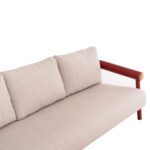 OUTDOOR LOUNGE SET 4PCS EUTOPIA SM6237.05 ALUMINUM IN RED-OLEFIN IN BEIGE-PRINTED GLASS - Image 5