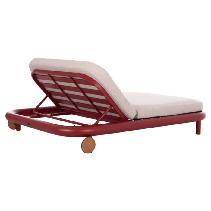 OUTDOOR DAYBED SERIES UTOPIA SM6238.05 ALUMINUM IN RED-OLEFIN FABRIC IN BEIGE 212x155x38Hcm. - Image 5