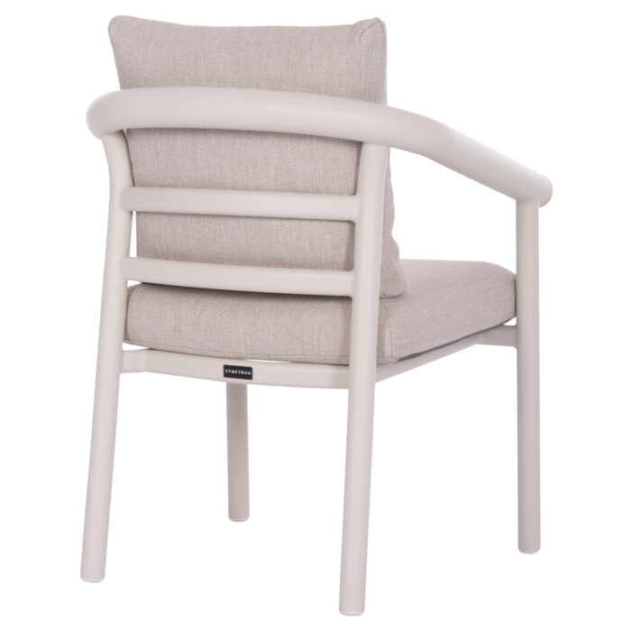DINING CHAIR SERIES EUTOPIA SM6239.02 CREAM WHITE ALUMINUM-BEIGE OLEFIN FABRIC 62x66x78Hcm. - Image 5