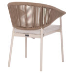ALUMINUM DINING CHAIR STELLAR SM6320 IVORY FRAME & CUSHION-NATURAL ROPE 64,5x60x78,5Hcm - Image 5